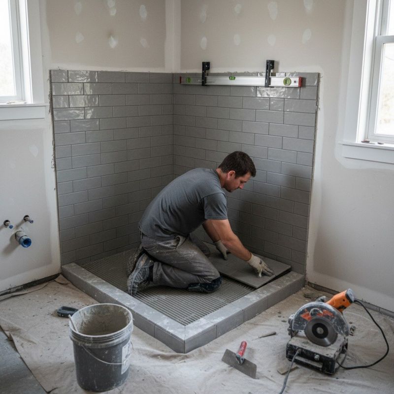 Tile Shower Floor Installation in Boise, ID